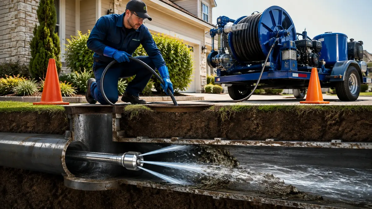 Main Sewer Line Hydro Jet Cleaning in Modesto